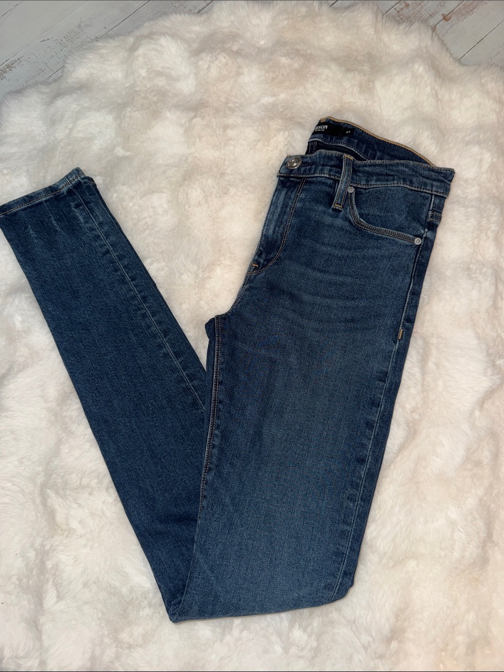 Hudson Jeans Dark Blue Skinny Stretch Denim